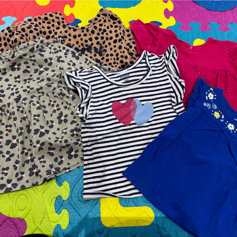 🌻3/25$ Toddler girl bundle of 5 tops 24 months